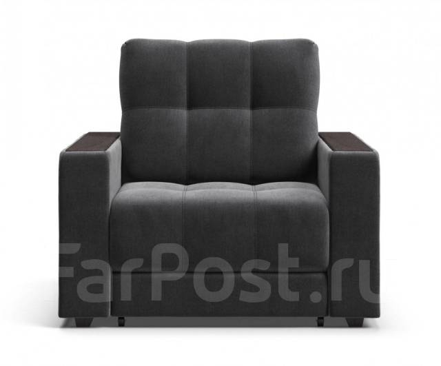 Кресло-кровать boss велюр Monolit серый, ткань, 106,0 см, 90,0 см, 114 ...