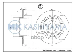 ���� ���������, ������ 08. B351.10 (292x12) 5 ��� CH Cruze (j300) 12- 08B35110; 08B35111; 0986479646; 13502137; 13502138; 13502139; 13502139; 13502139...