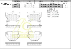 ��������� ������� toyota corolla, celica, prius, will vs 01- ����. Anchi AC1097C AC1097C ����