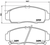 ������� ��������� �������� ������. ����� Brembo Xtra Acura RL 10/95-09/04 / Acura TL (UC_) 10/03-11/, ����� P28034X ����