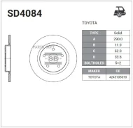 ���� ��������� ������ Toyota Avensis 08- SD4084 ����