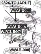 ����� �������� ������� AUDI Q7 2007-2015; Porsche Cayenne 2002-2010; VW Touareg 2003-2010 Febest 2324Touaruf 2324TOUARUF ����