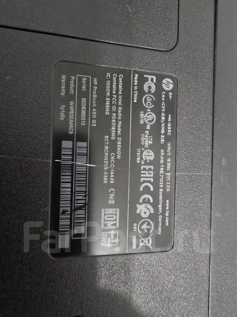 HP ProBook 450. 15.6", WiFi: 1, Bluetooth: 1 ����