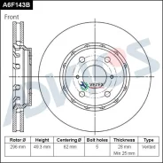 ���� ��������� Toyota Alphard 08-14 �������� ����. D 296��. Advics A6F143B A6F143B ����