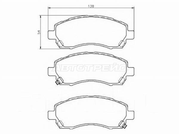   () Subaru Impreza 92-07 / Legacy 89-09 / Outback 98-09 / Legacy B4 98-03 Akebono AN-462WK,  AN462WK 