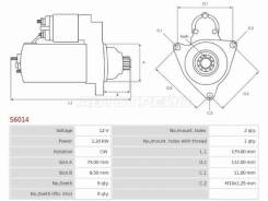 ������� Toyota Caldina (T190) 96-97 / Corolla 91-02 (1,2 kW/ Z=9/ (Denso AS-PL S6014 S6014 ����