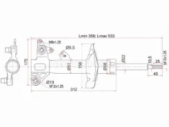 ������ �������� Nissan Primera, Nissan Primera P12 01-07, Nissan Primera P12 01-08, Nissan Primera Wagon SAT ST-54303-AW025, ����� ST54303AW025 ����