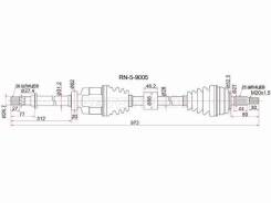    FR RH Renault Duster 10- 1.6  2WD JR5  SAT RN-5-9005,   RN59005 