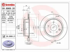 ���� ��������� Brembo 09.8969.20, ������ 09896920 ����