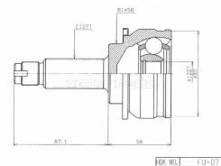  (/ ) Subaru Forester 97-02 / Impreza 92-00 / Legacy 89-98 HDK FU-007,  FU007 