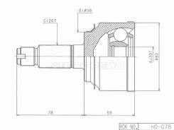 ���� (�������/ ��������) Honda Civic 05-12 / Stream 06-14 HDK HO-078, �������� HO078 ����