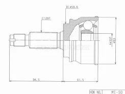 ���� (�������/ �����) Mitsubishi ASX 10- / Lancer 07-17 HDK MI-50, �������� MI50 ����