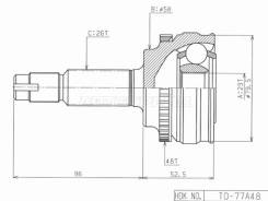  (/ ) Toyota Prius (NHW20) 03-11 HDK TO-077A48,  TO077A48 