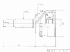 ���� (�������/ �����) Toyota Avensis (T250) 03-08 / Corolla 00-07 HDK TO-117A, �������� TO117A ����