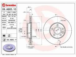   () Ford Focus 10- / C-MAX 03-15 / Volvo C30 06-13 / C70 05-13 / V40 13-16 Brembo 09. A905.10,  09A90510 