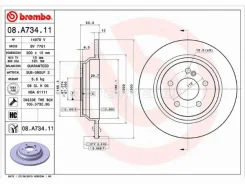 ���� ��������� Brembo 08. A734.11, ������ 08A73411 ����