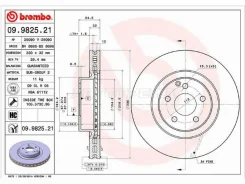 ���� ��������� (�������) Mercedes-Benz E-Class 02-09 / CLS-Class 04-10 / GLK-Class 08-15 Brembo 09.9825.21, �������� 09982521 ����