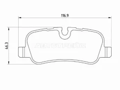 ������� ��������� Brembo P 44 019, ������ P44019 ����
