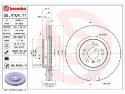 ���� ��������� (�������) Mercedes-Benz M-Class 05-11 / R-Class 05-13 Brembo 09. R104.11, �������� 09R10411 ����