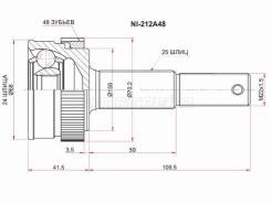 (/ ) Nissan March 02-22 / Note 12-20 / Qashqai 06-22 / Serena 05-19 SAT NI-212A48,  NI212A48 