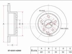   () Toyota Harrier (XU60) 13-20 / RAV4 (XA30, XA40) 05-19 / Lexus HS 09-18 / Toyota SAT ST-42431-42060 ST4243142060 