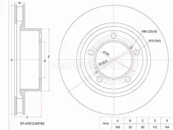 ���� ��������� (�����) Toyota Land Cruiser (J200) 07-21 / Lexus LX 07-23 SAT ST-43512-60180 ST4351260180 ����