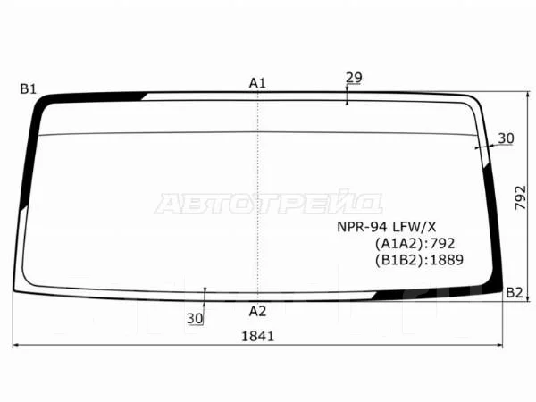 Стекло лобовое FAW CA1051 05-19 / CA1061 05-19