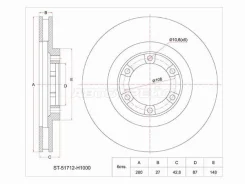 ���� ��������� (�����) Hyundai Terracan 01-07 SAT ST-51712-H1000 ST51712H1000 ����