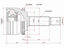  (/ ) Hyundai Solaris 10-17 / Kia Rio 05-17 / Hyundai Accent 11-17 / i30 07-10 SAT HY-13A48,  HY13A48 