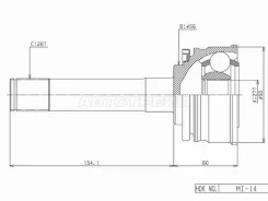 ���� (�������/ ��������) Mitsubishi Delica 90-99 / L200 86-06 HDK MI-014, �������� MI014 ����