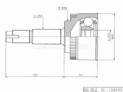 ���� (�������/ ��������) Nissan Almera 00-06 / Sunny 98-04 HDK NI-108A44, �������� NI108A44 ����