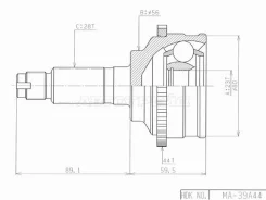 ���� (�������/ ��������) Mazda 626 97-02 / Capella 87-02 HDK MA-039A44, �������� MA039A44 ����