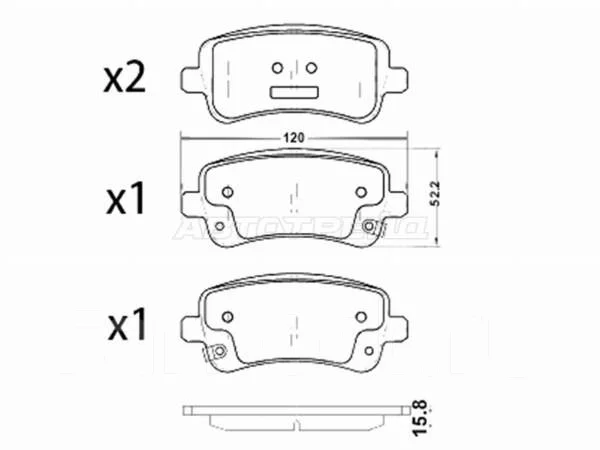 Колодки тормозные (Сзади) Chery Tiggo 5 14-20 / Tiggo 8 Pro Max 22-24