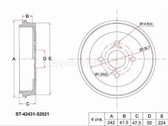 ������� ��������� ��� Toyota BB 00-05/FUN Cargo 99-05/IST 02-07 SAT ST-42431-52021 ST4243152021 ����
