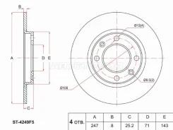 ���� ��������� SAT ST-4249F5, ������ ST4249F5 ����