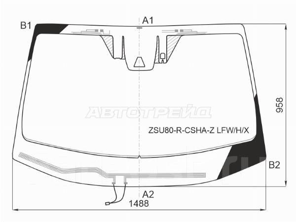 Стекло лобовое (Камера/ Датчик дождя/ Проекция/ Молдинг/ сборка Китай) Toyota Camry South Asia 23-