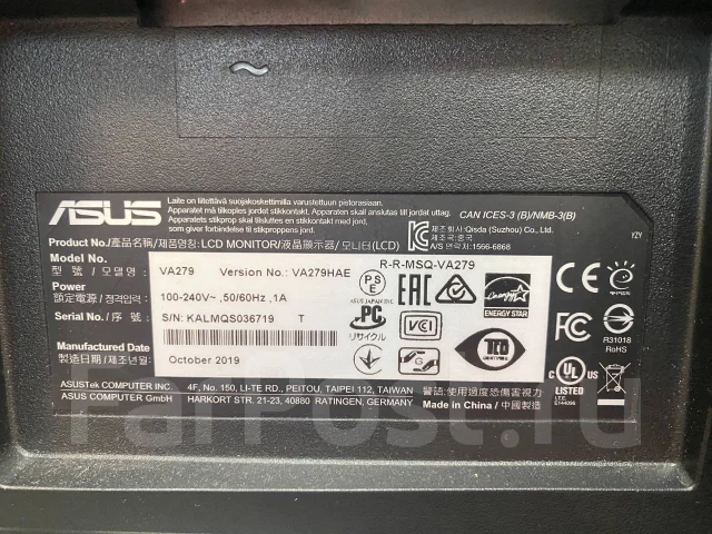 Asus. 27", ���������� �� (LCD, LED, QLED) ����
