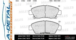 ������� ��������� �������� (��� �������) (����� Semi-Metallic) (Honda FIT / JAZZ (GD, GE)/ Stream (RN) / Civic 91-05) (TRW GDB3375) E100219 E100219 ��...