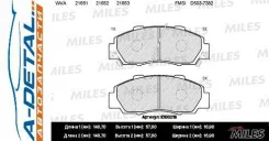 ������� ��������� �������� (��� ������� + �����) (����� Semi-Metallic) (Honda Accord 91-98/CR-V 95-02) (TRW GDB995) E100218 E100218 ����
