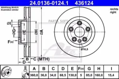 ���� ����. ������. ����. R [360x36] 5 ���. VW Touareg 10- 24013601241 ����