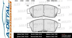 ������� ��������� �������� (��� �������) (����� Semi-Metallic) (Toyota Corolla 9201/Carina E 9296/RAV 4 9495) (TRW GDB1143) E100213 E100213 ����