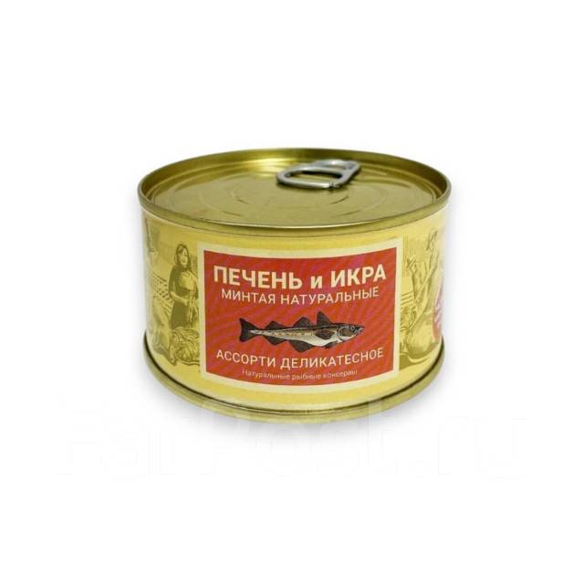 Печень и икра минтая, в наличии. Цена: 125₽ в Хабаровске