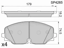 ������� ��������� HI-Q/Sangsin Brake SP4265, �������� SP4265 ����