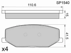 ������� ��������� HI-Q/Sangsin Brake SP1540, �������� SP1540 ����