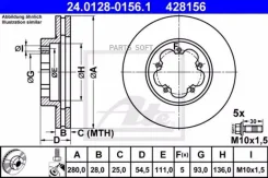 ����. ���� ���. [280x28] 5 ���. FORD Transit 2.2 04.06- 24012801561 ����