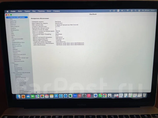 Apple MacBook 12 2016 Early. 12", 1,2����, ��� 8 ��, ���� 512���, WiFi: 1, Bluetooth: 1, ����������� �� 8��. ����