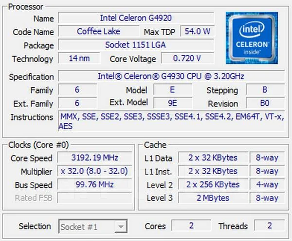 Intel Celeron G4930 ����