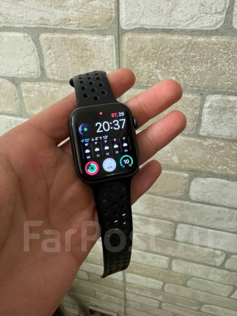 Apple watch se 44 mm, умные часы, GPS, NFC, IP68, iOS, б/у, в наличии ...