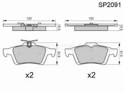   () Citroen C5 08-17 / Ford Focus 04- / Kuga 08-19 / Transit 14- / Mazda 3 03- HI-Q/Sangsin Brake SP2091,  SP2091 