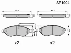 ������� ��������� HI-Q/Sangsin Brake SP1904, �������� SP1904 ����